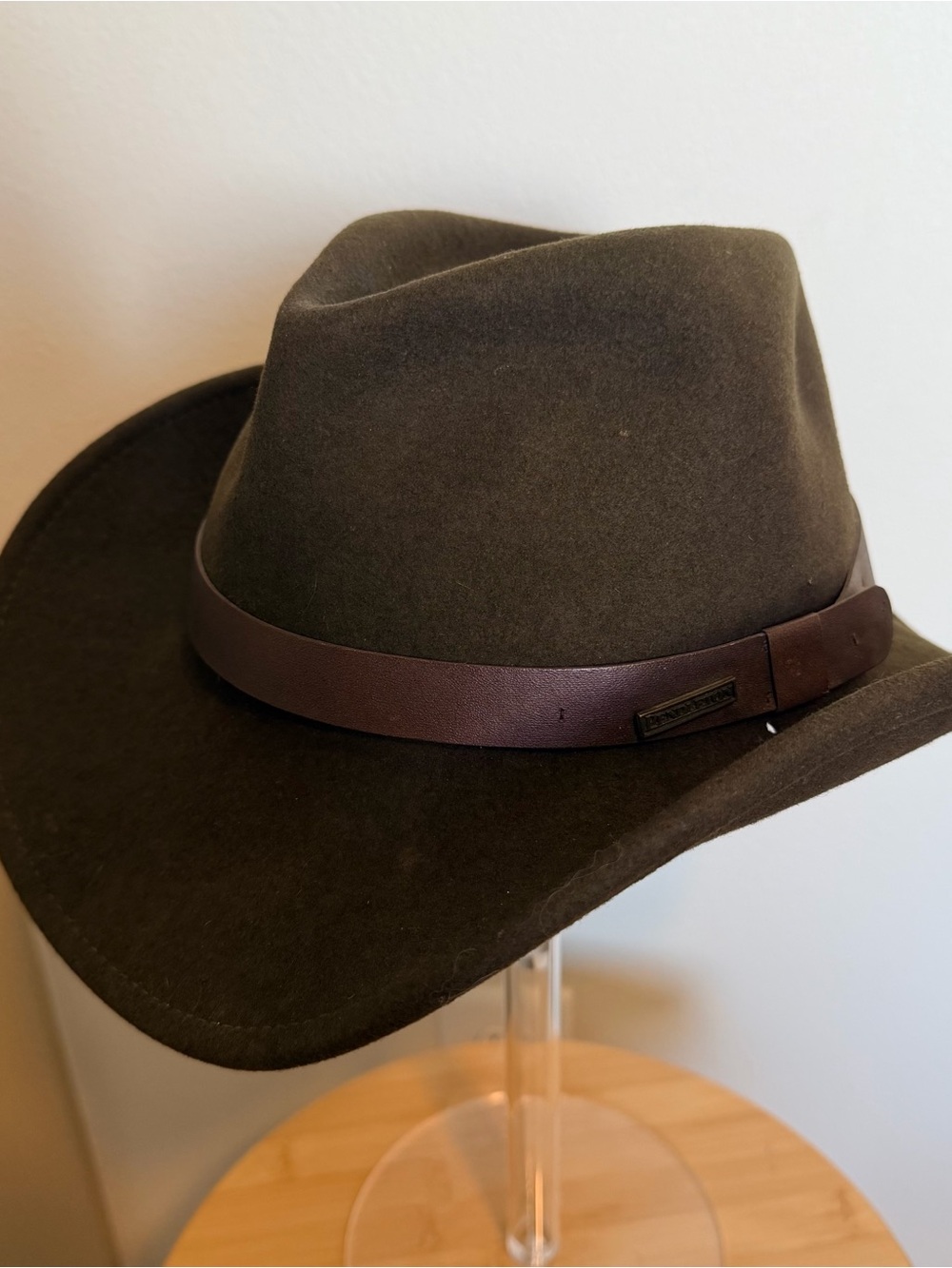 Pendleton Outback Hat AB196 70029 Wool Felt Crushable Fedora Olive Small 7